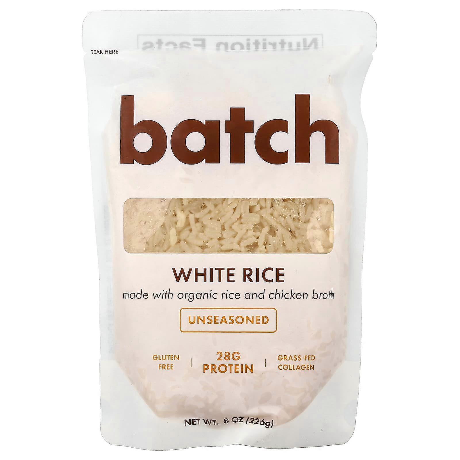 Batch, White Rice, Unseasoned, 8 oz (226 g)