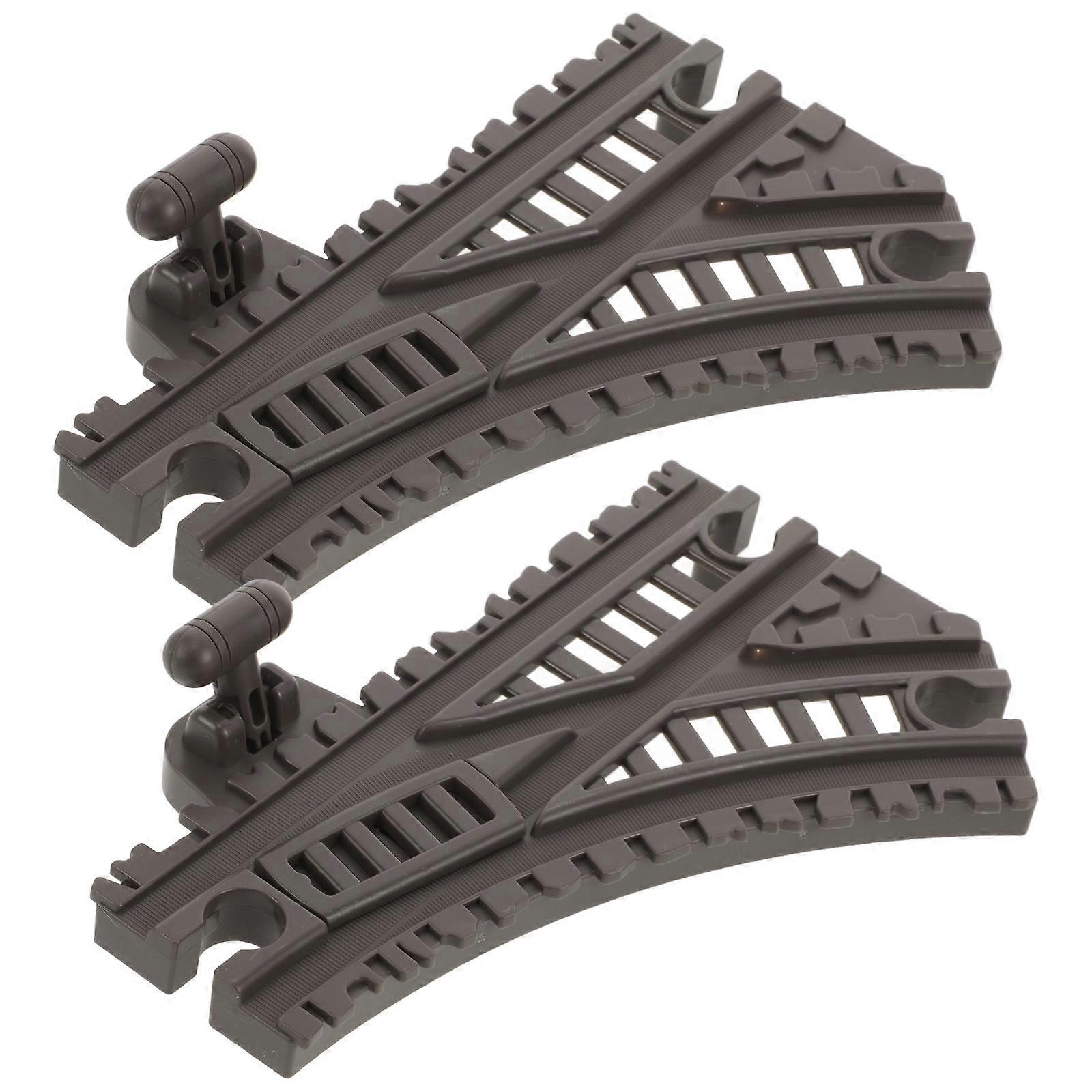 Train Track Accessory Replacement Train Track Plastic for Kids 2Pcs