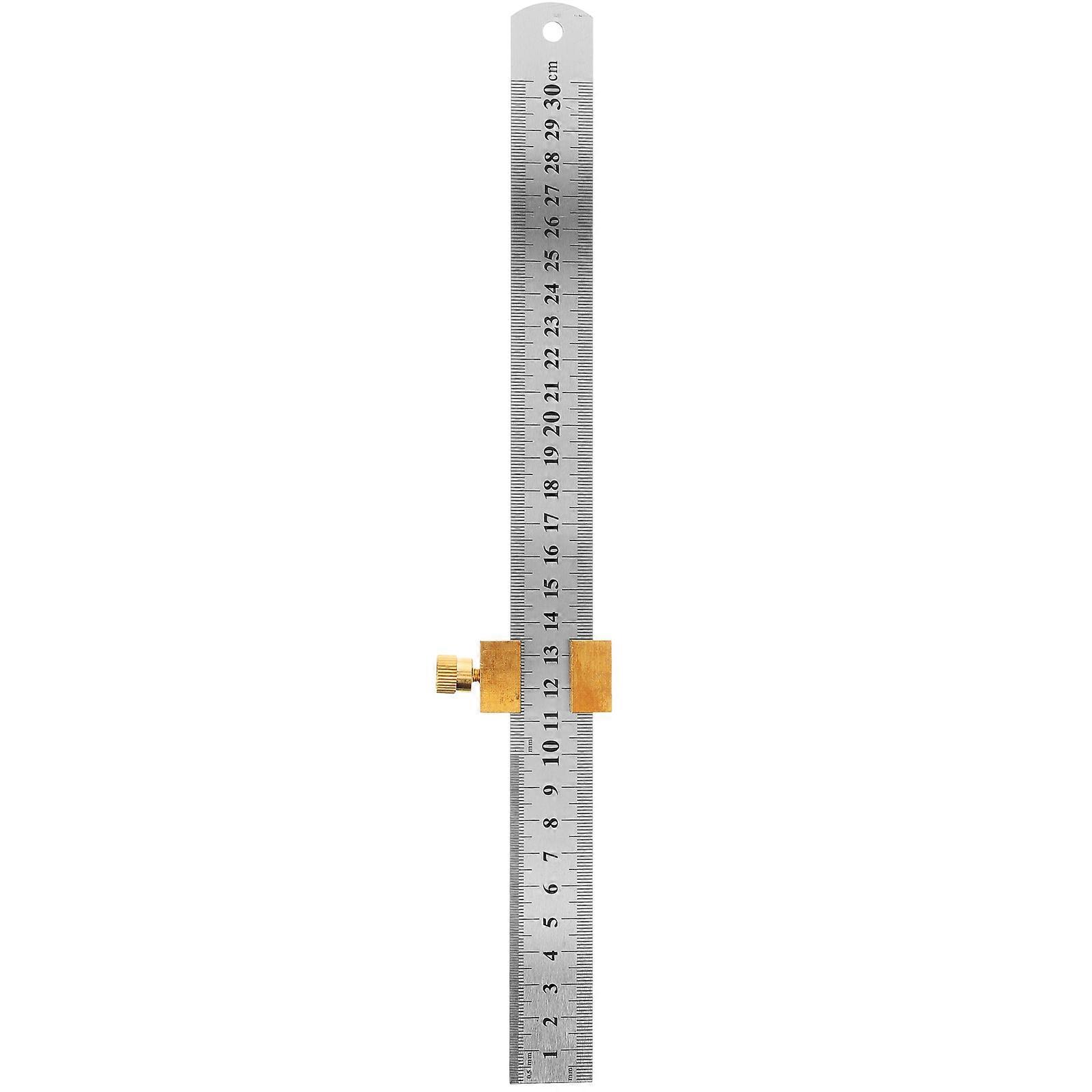 Straight Marking Ruler Gauge Woodworking Scribe Tools with Rectangular Shape Suitable for Woodworkers 1Set