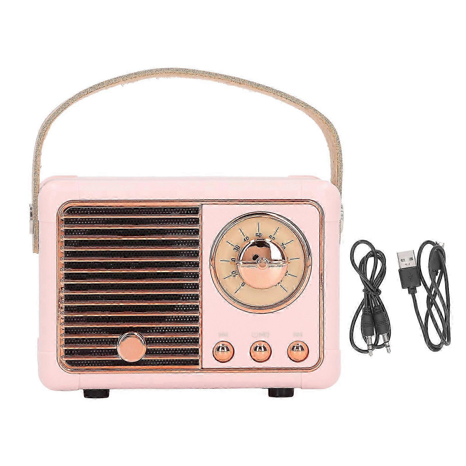 Portable Bluetooth Speaker Mini Compact Wireless Retro Support Radio Program compatible with Outdoor