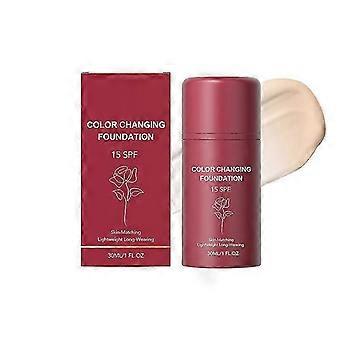 Color Changing Foundation, Liquid Foundation For Mature Skin, SPF15 Long Lasting Hydrating Concealer, Concealing Fine Lines And Wrinkles