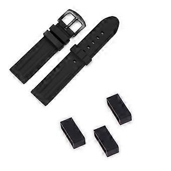 Silikon-Armbandhalter für Uhren, Ersatz-Armbandschlaufe, 8 Stück, Schwarz