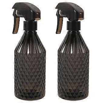 Lot de 2 flacons pulvérisateurs à jet continu pour soins capillaires - Vaporisateur de 200 ml avec bille d'acier rechargeable pour la maison et le salon de coiffure.
