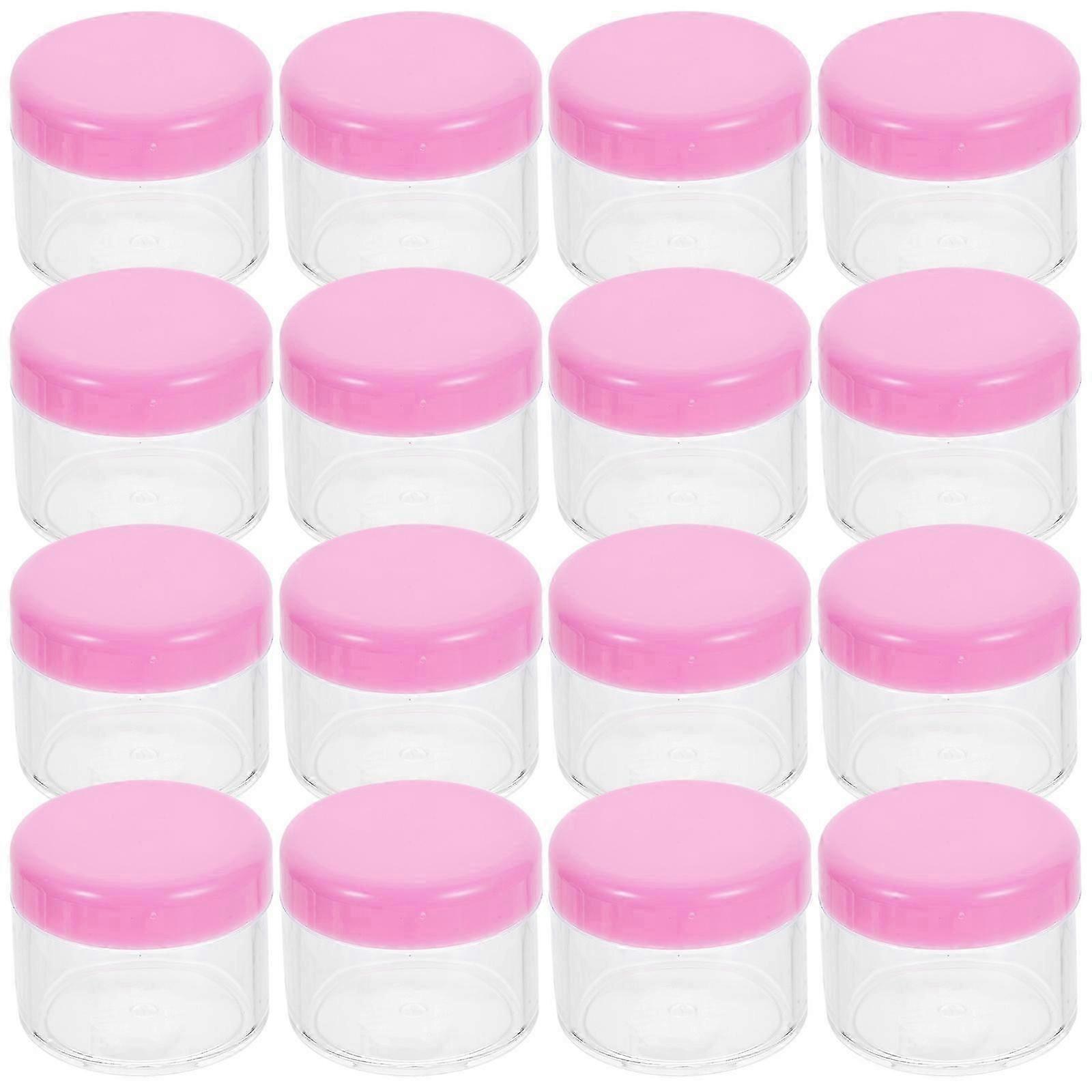 12Pcs Plastic Refillable Cosmetic Storage Jars with Lids