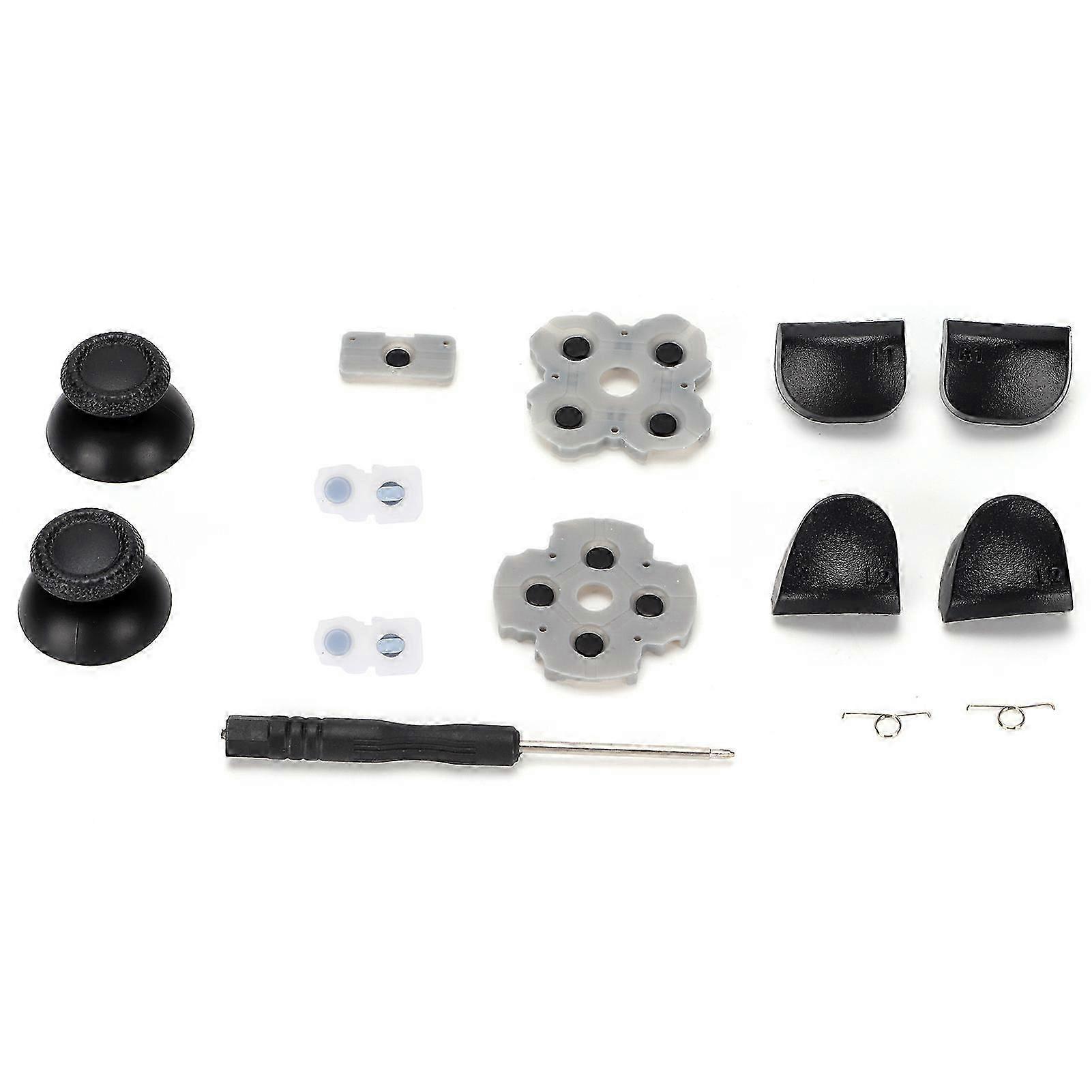 Controller Replacement Kit For Ps5 Handle Conductive Rubber Pad Rocker 3d Plastic Cap L12 Replacement Buttons Set