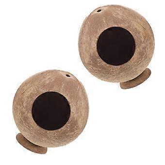 Coconut Shell Hamster House Hideout Small Animal Hideaway 8Pcs