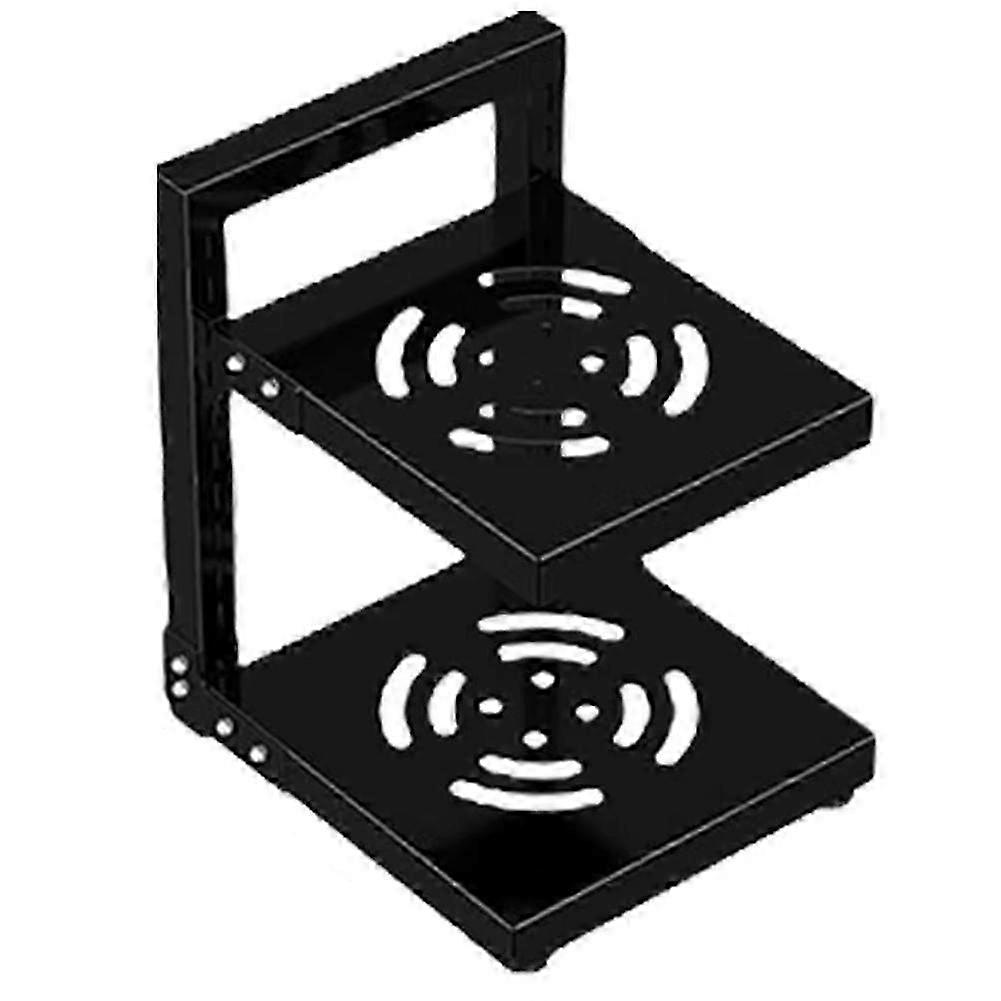 Adjustable Pot Organizer Rack - Space-Saving, Rustproof Storage compatible with Pans, Pots & Lids - Under Cabinet Kitchen Solution