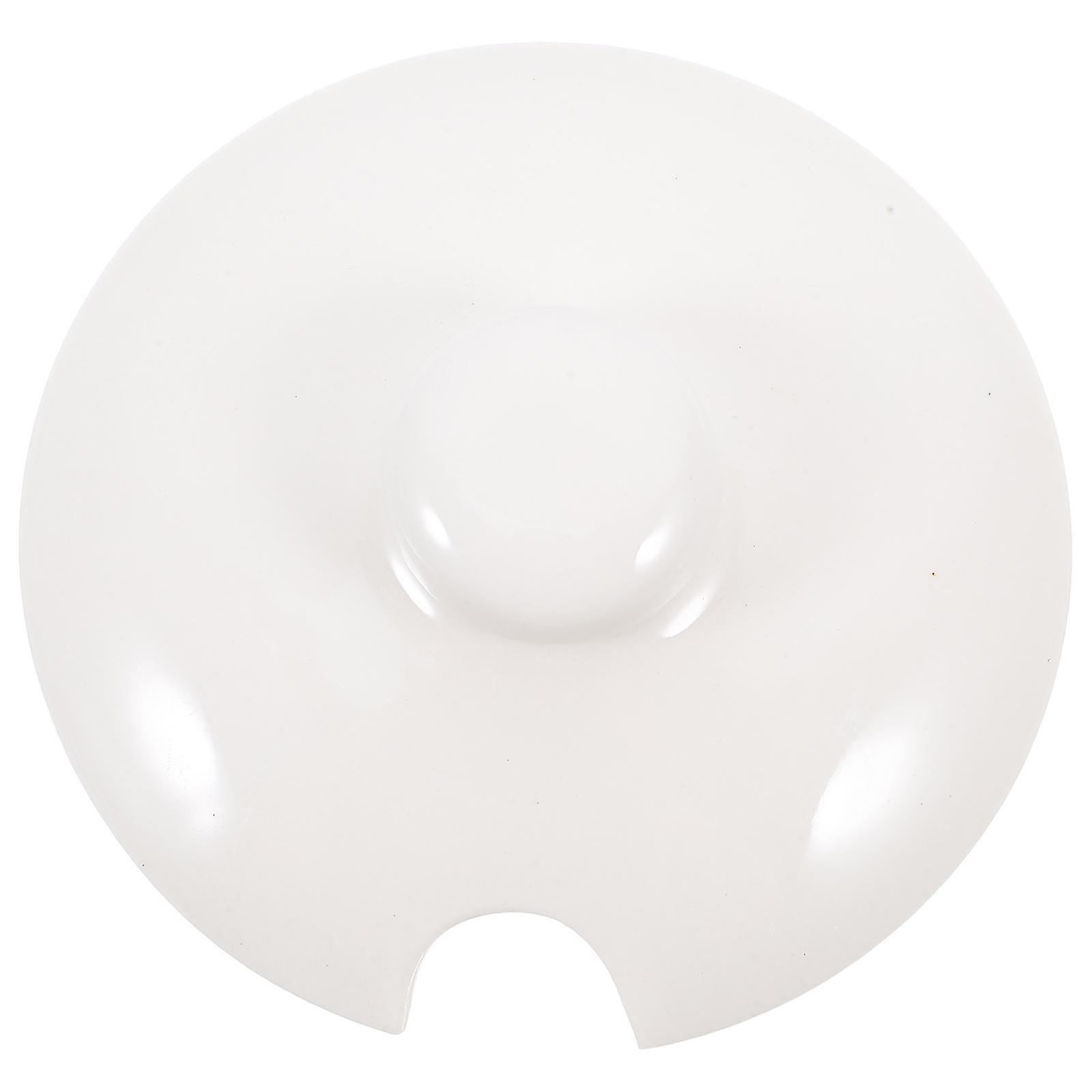 Versatile Ceramic Teapot Cap, Reusable Replacement Lid with Spoon Accessibility-Good