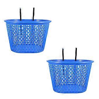 Blue Bike Basket Mountain Bike Front Basket for Outdoor Use 2Pcs