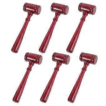 Mini-Richterhammer-Requisite, Holzhammer, 6-teilig, für Gerichtsspiele