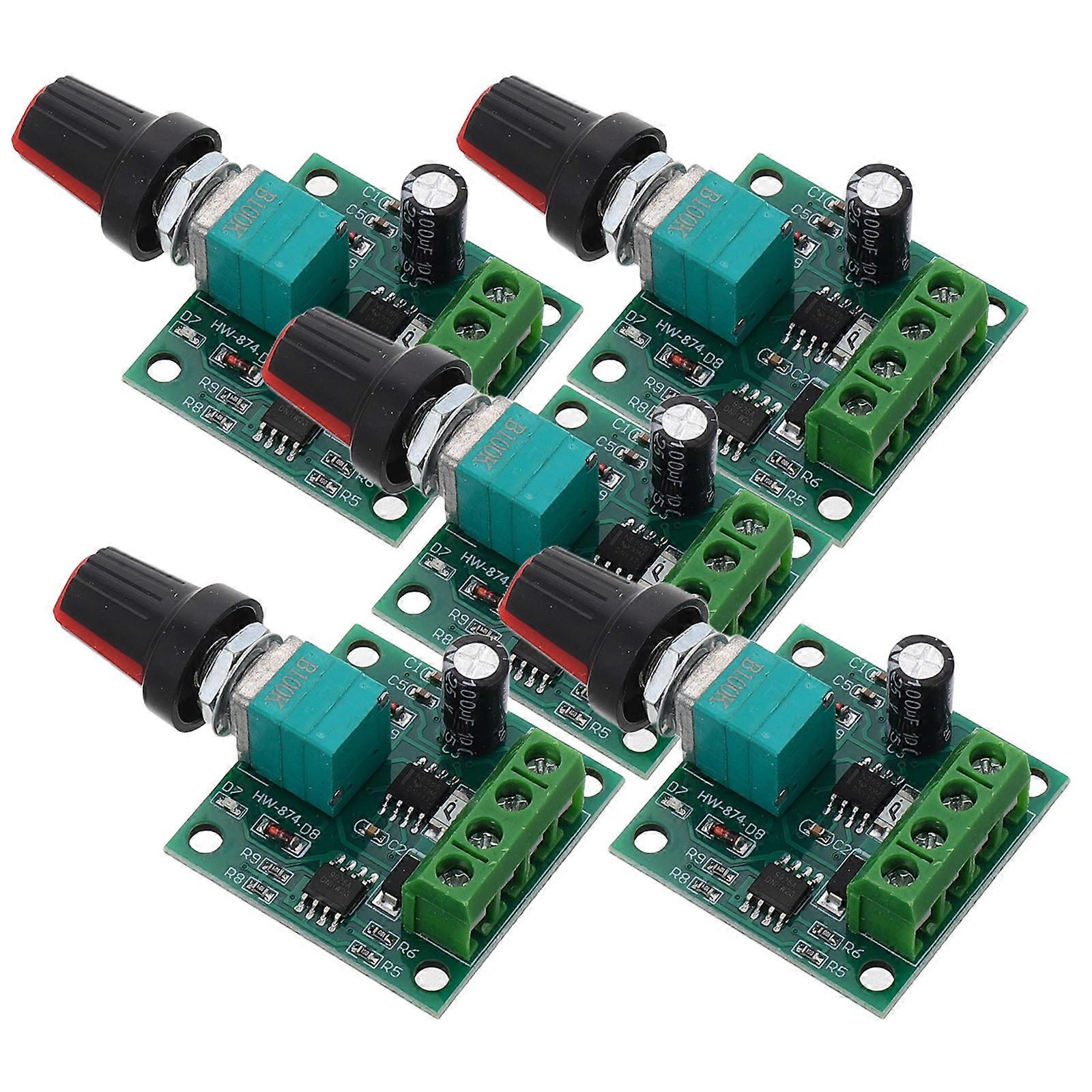 Adjustable Pwm Motor Speed Controller with Switch Function for Dc Motor 5Pcs Set