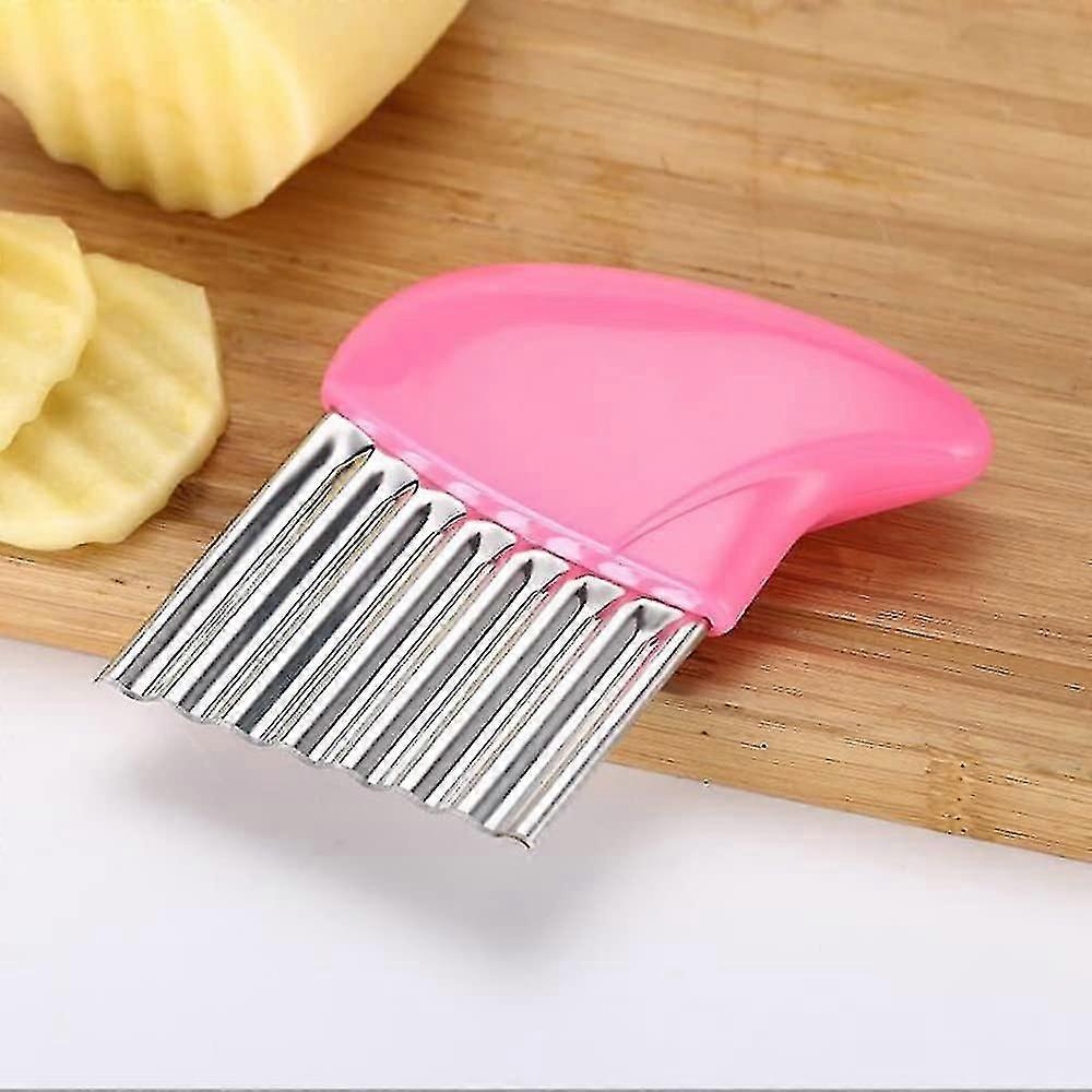 Crinkle Cut Tool,multifunctional Wavy Chopper Stainless Toolpink