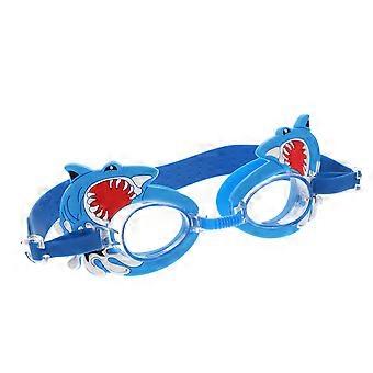 1 Paar Kinder-Schwimmbrille, wasserdicht, beschlagfrei, Cartoon-Schwimmbrille (blau)