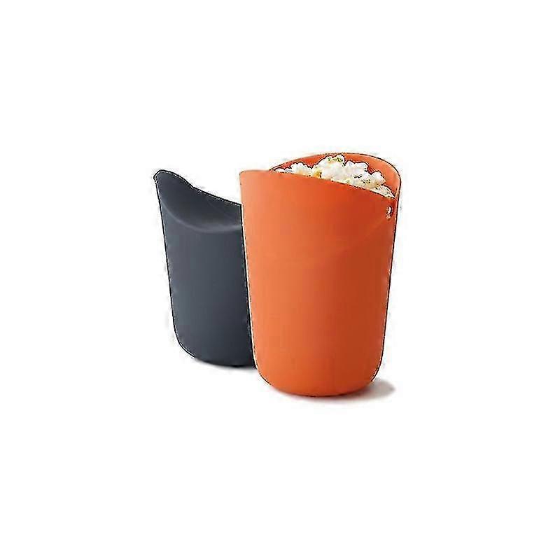 2 Microwave Popcorn Cones - Orange/grey