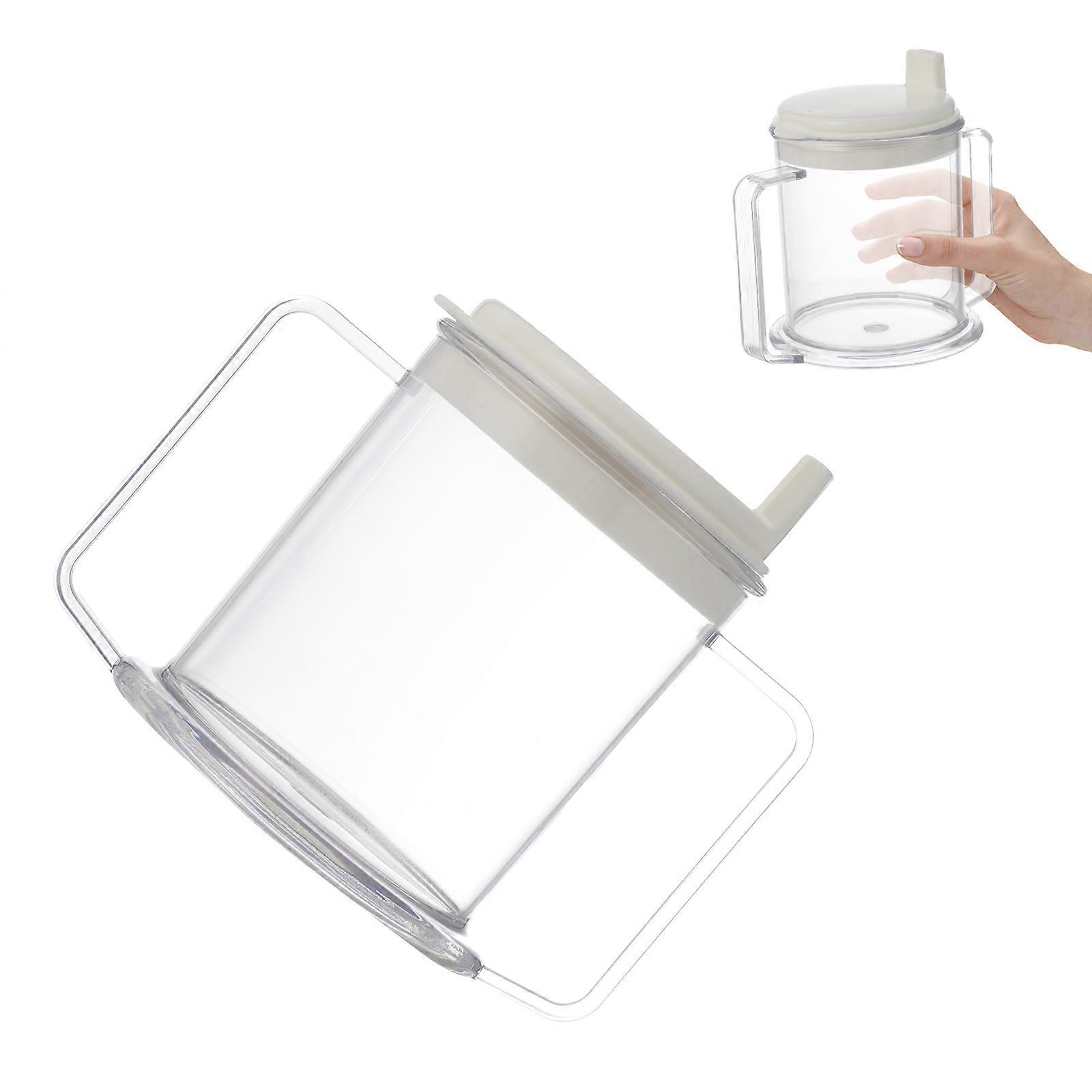 Plastic Double Handle Cup Premium Beverage Cup Durable Thicken Beverage Cup