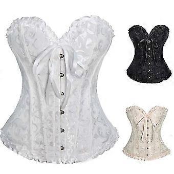 Korsetts Bustiers Floral Spitze Tops Vintage Korsett Gothic Satin Dessous Corselet