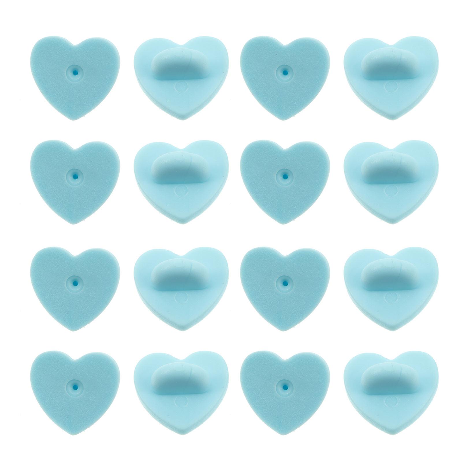 Heart Shape Rubber Pin Backs for Brooch Keepers 100Pcs Practical Use
