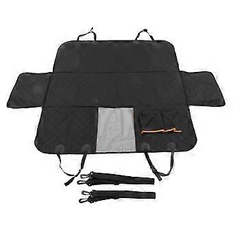 Dog Car Seat Cover with Mesh Window and Storage Pocket Waterproof Oxford Cloth for SUV Trucks