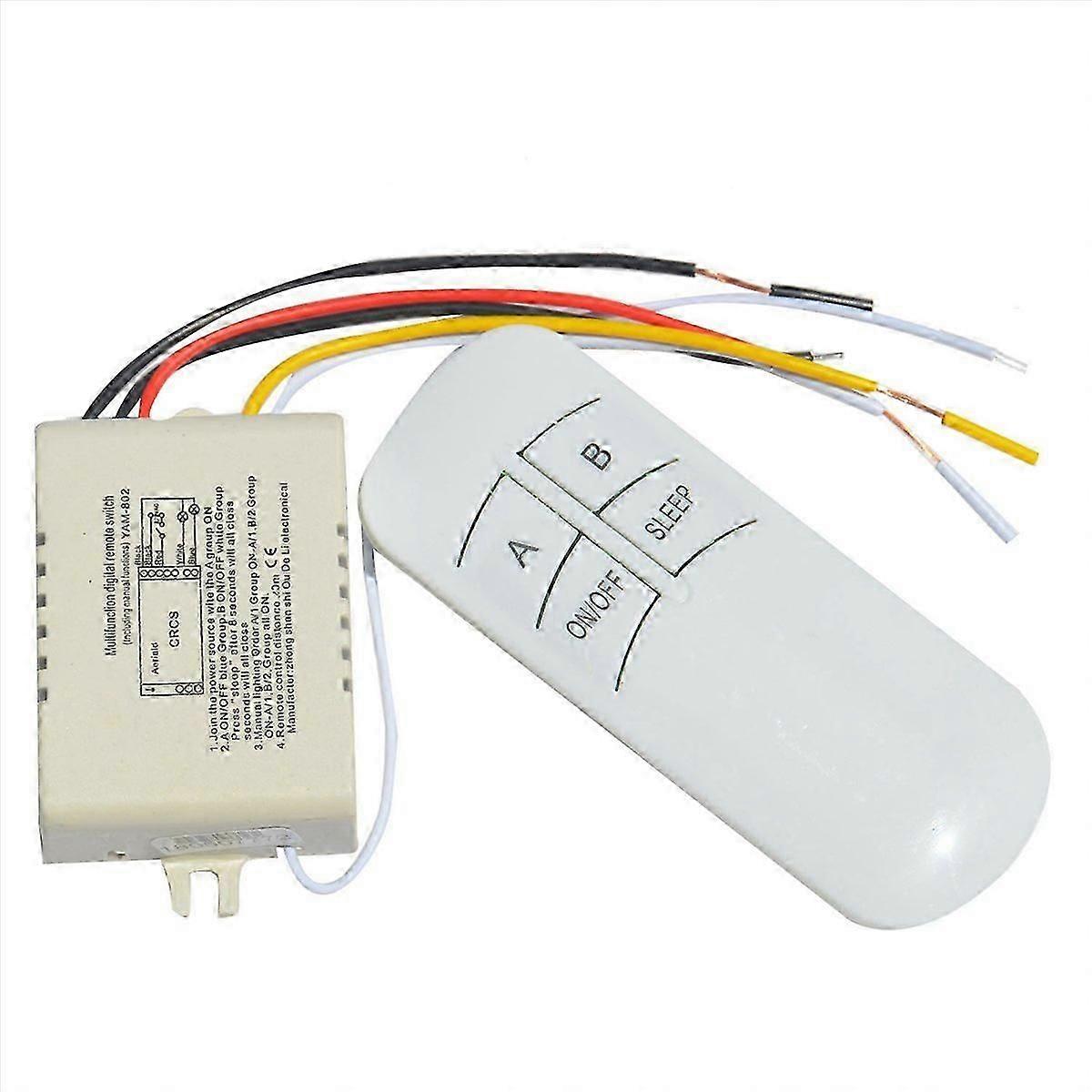 Wireless ON/OFF 2 Way 220V Lamp Remote Control Switch Receiver