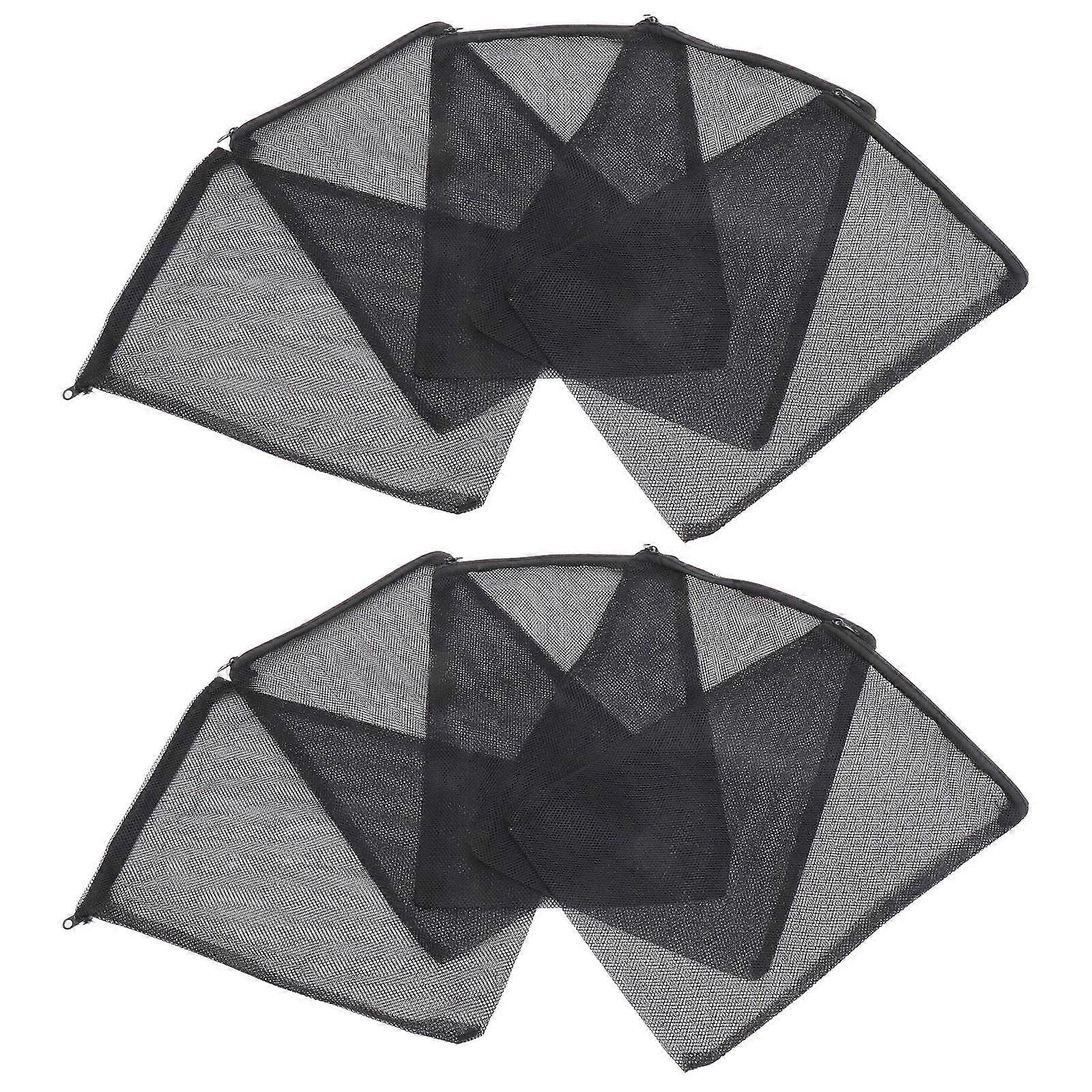 Black Fish Tank Filter Bag Replaceable Filter Bag for Outdoor 10Pcs