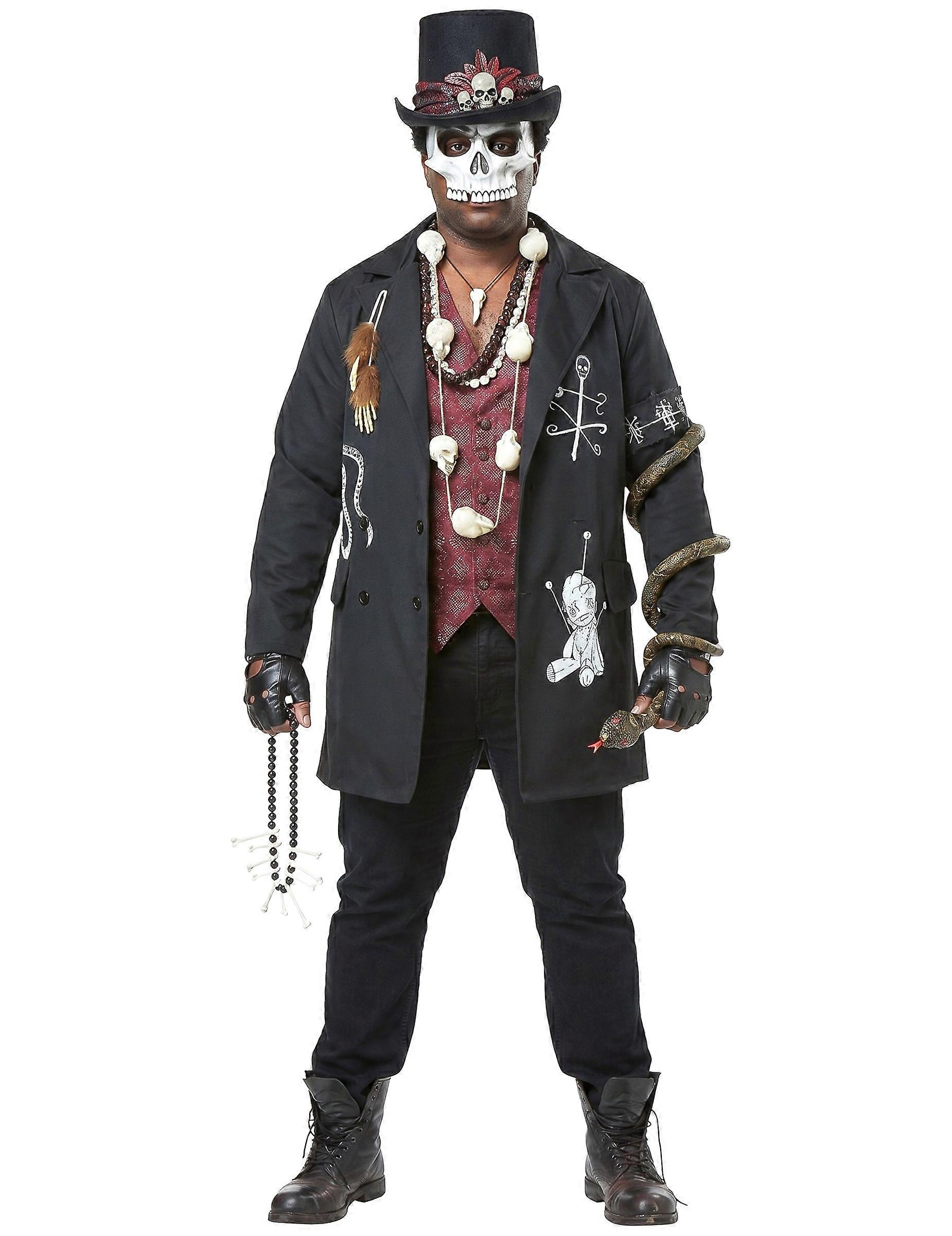 Plus size voodoo priest costume for men