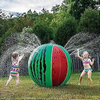 Inflatable Water Spray Ball, Watermelon Shape For Kids Summer Play