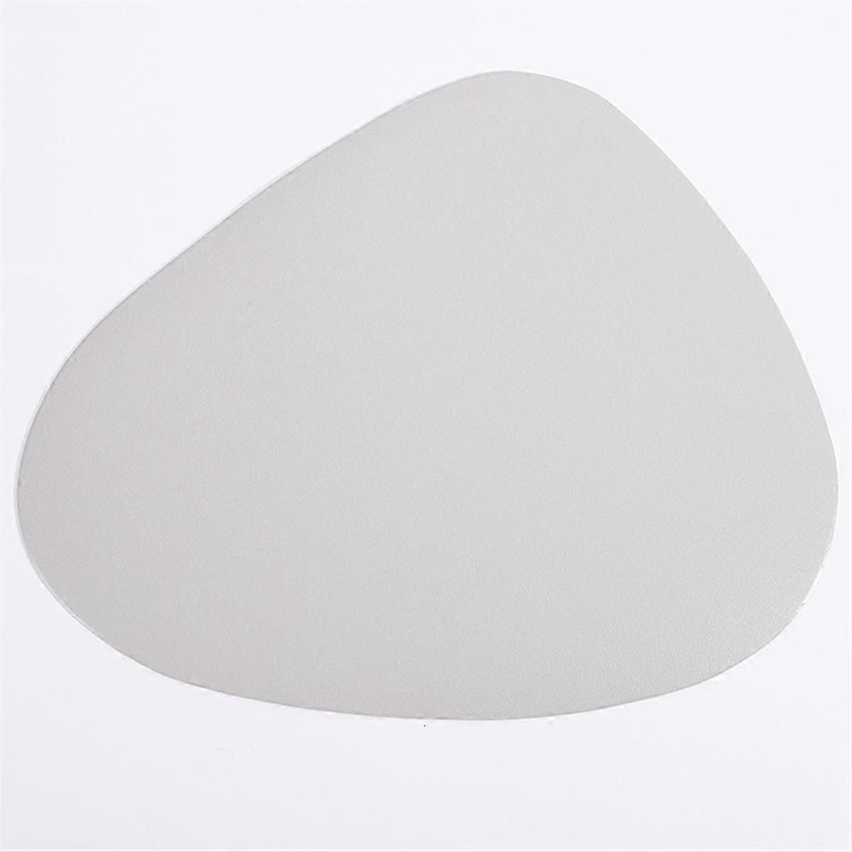 4-Pack Gray Waterproof Leather Table Placemats, Kitchen Accessories, Not Designed as Coasters