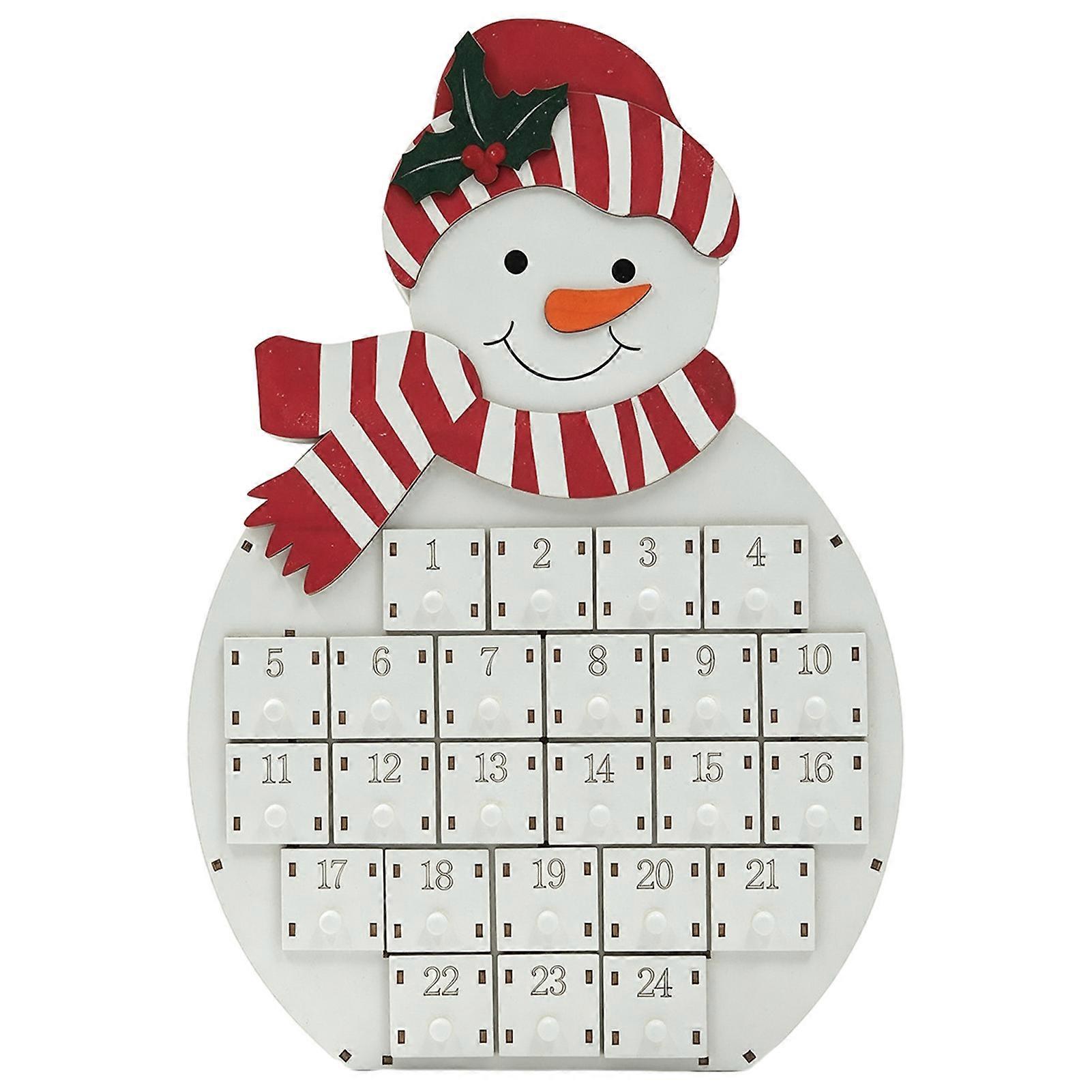 Christmas Countdown Box with Numbered Drawers for Candy and Decor