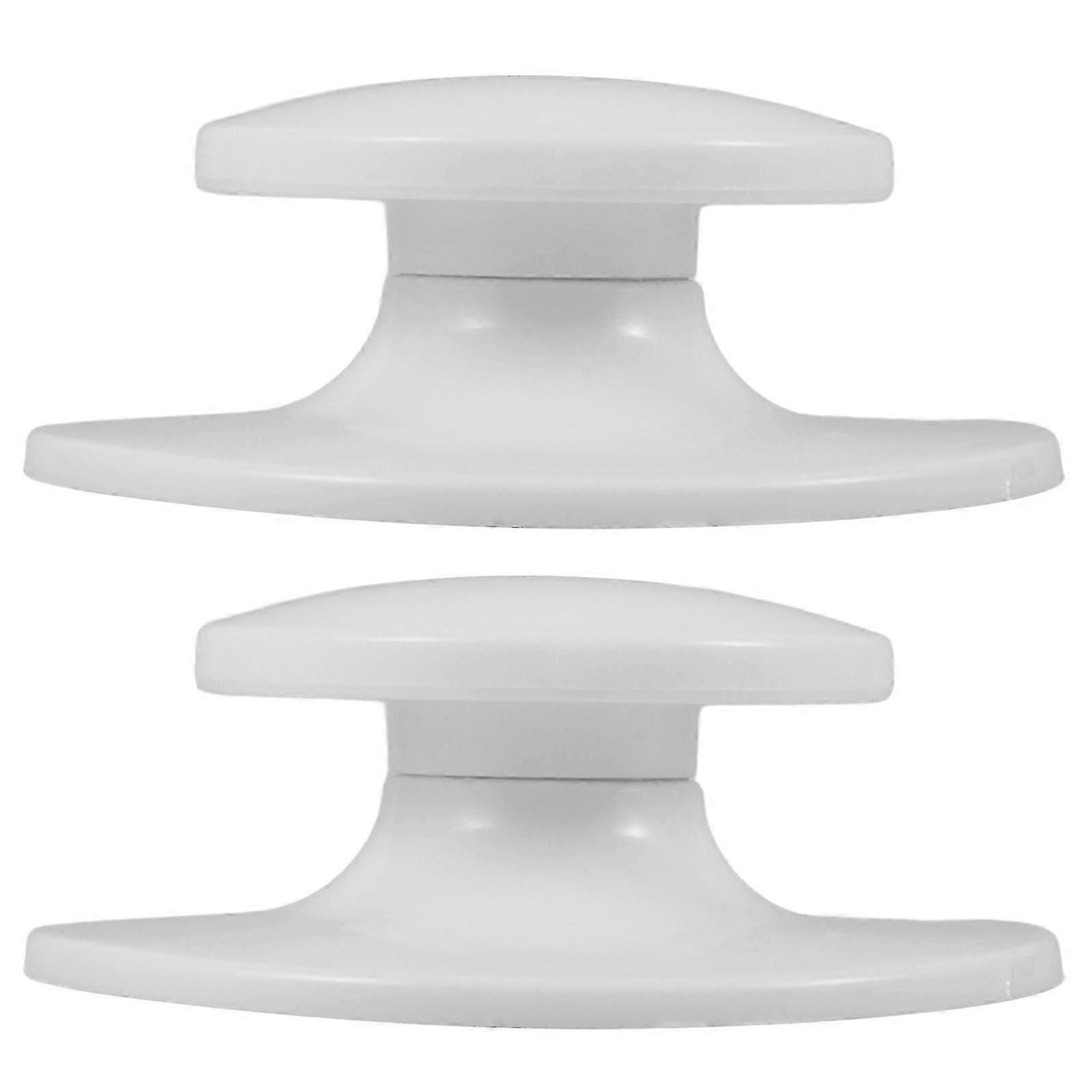 Pot Lid Knob Replacement, 4Pcs White Universal Cookware Handle Compatible with Various Sizes
