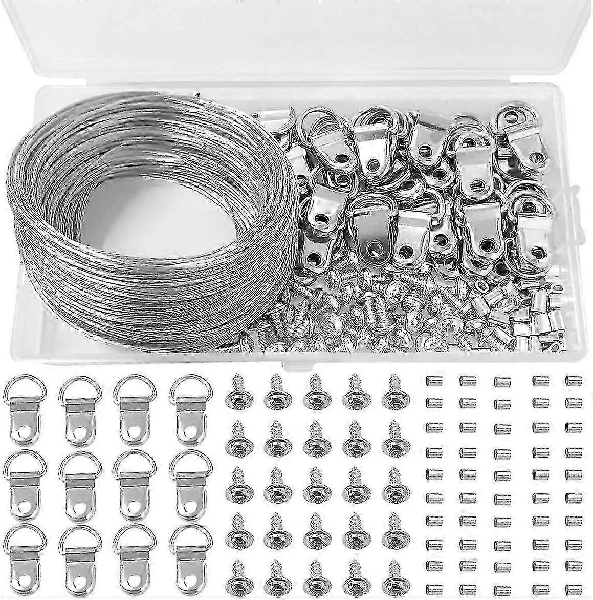 Picture Frame Wire D-Hook 131-piece Set