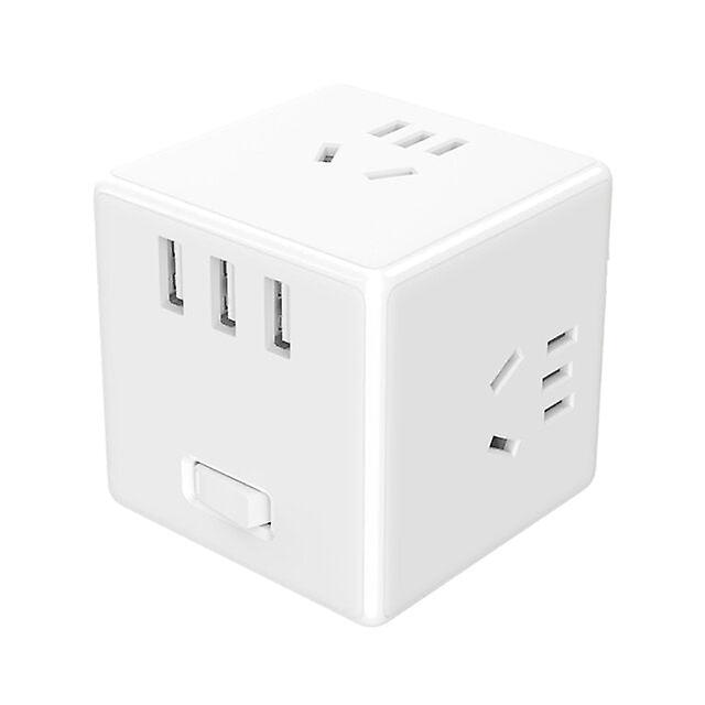 Portable Magic Cube Converter Socket 3pcs Usb Chargers Adaptor Travel 6 Ports Socket Power Strips Trip Socket Plug