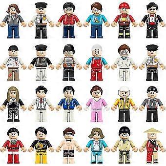 24PCS Mini Figures Building Bricks, Minifigures Stuffer, Mini People Figures Only Toy, Kids Gift for Christmas, Halloween, Birthday Party Supplies, Ea