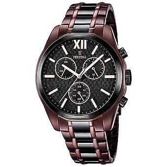 Festina vriendje collectie Quartz analoge man horloge met roestvrijstalen armband F16859/1
