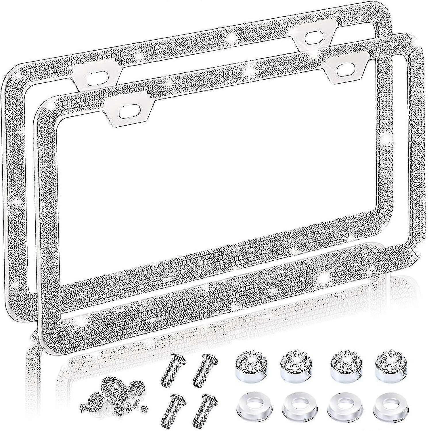 Premium Sparkle License Plate Frame Set