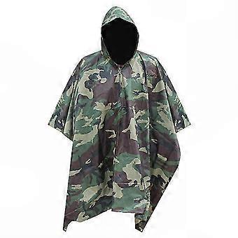 Raincoat Jumpsuit Camouflage Waterproof Windproof for Men and Women Hiking and Cycling