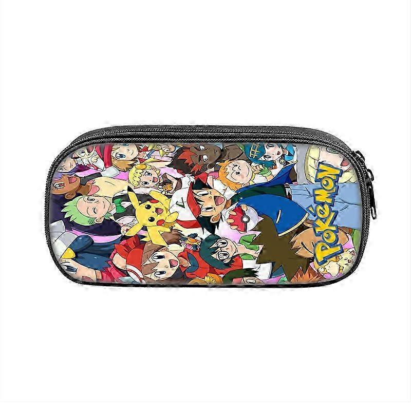 Large Capacity Double Zipper Pencil Case