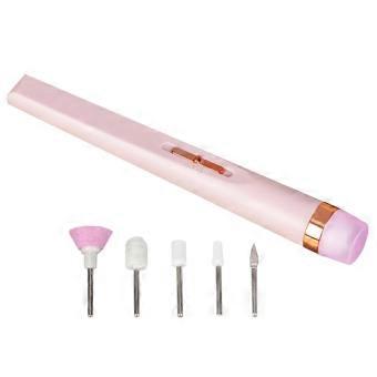 Electric Nail Grinder Rechargeable Compact ABS with 5 Drill Bits for Acrylic Gel Dead Skin Removal Home Salon
