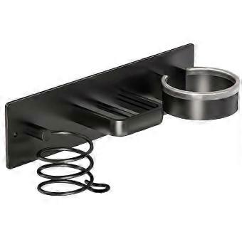 Wall Mounted Hair Dryer Holder - Metal Organizer for Blow Dryer, Curling Iron, Straightener-JNNJV