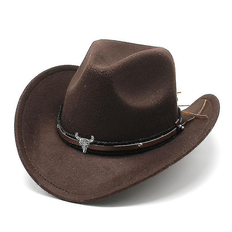 Western Cowboy ToppHatt FiltHatt Brun