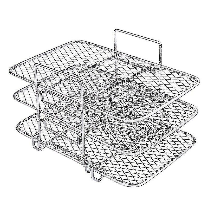 Air Fryer Grill Rack For Ninja Dual Air Fryer 304 Stainless Steel Multi Layer New