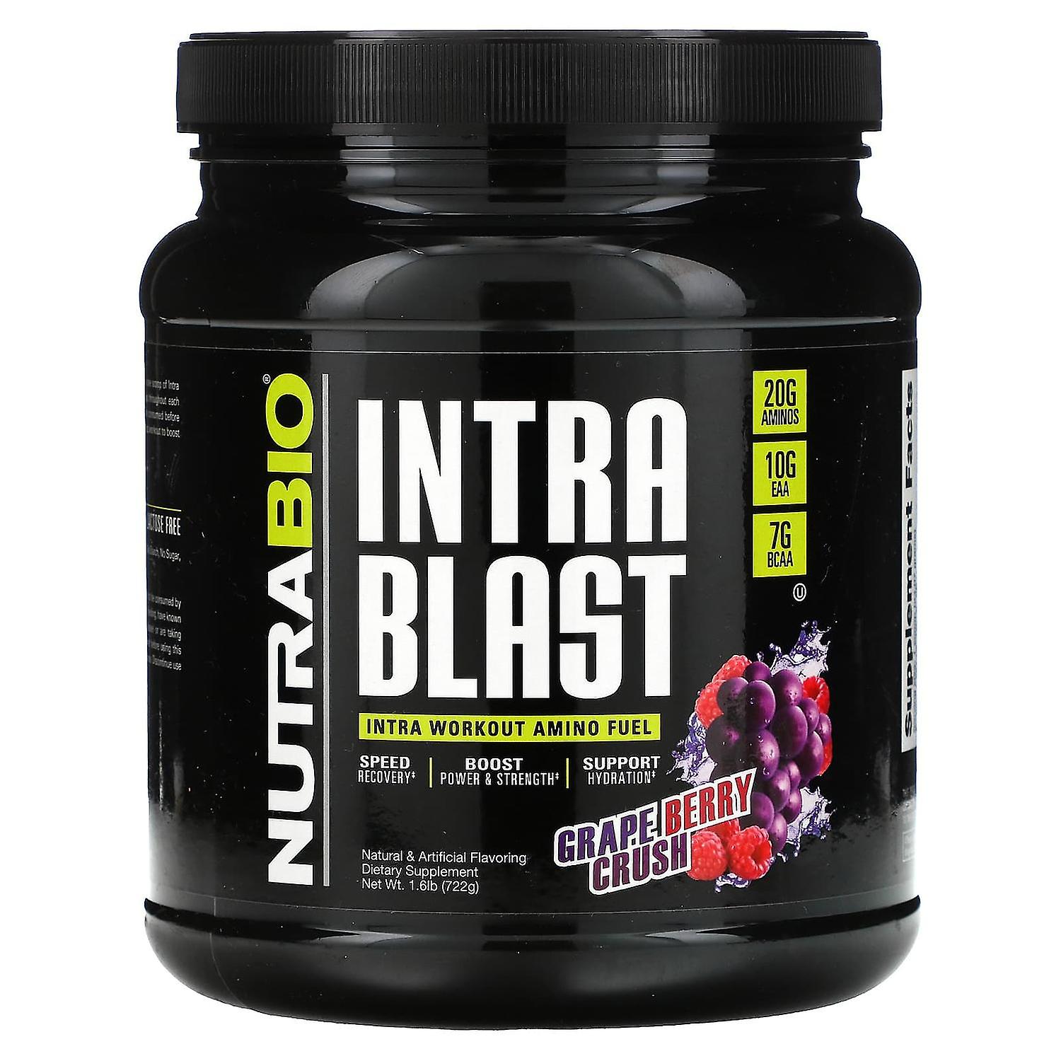 Nutrabio Labs, Intra Blast, Intra Workout Amino Fuel, Grape Berry Crush, 1.6 lb (722 g)