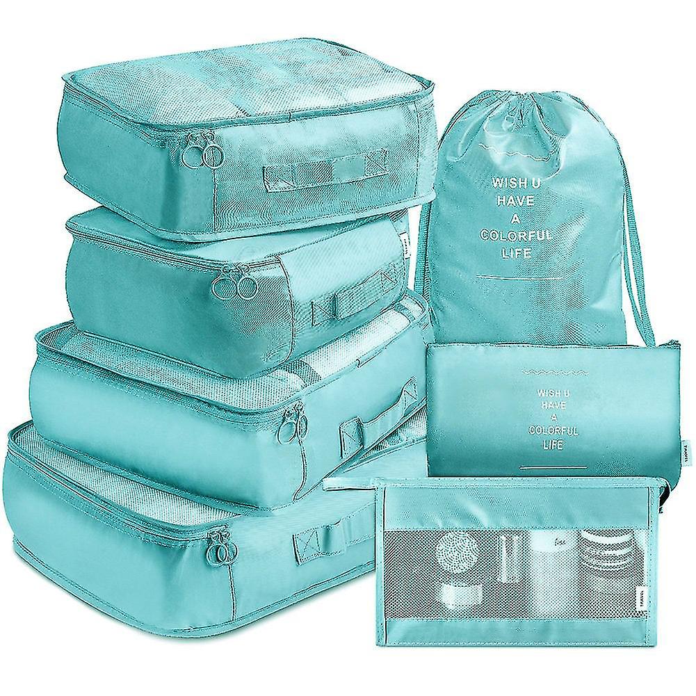 Packing Cubes Travel Luggage Packing Organizers Set With Toiletry Bag (7 Pcs)