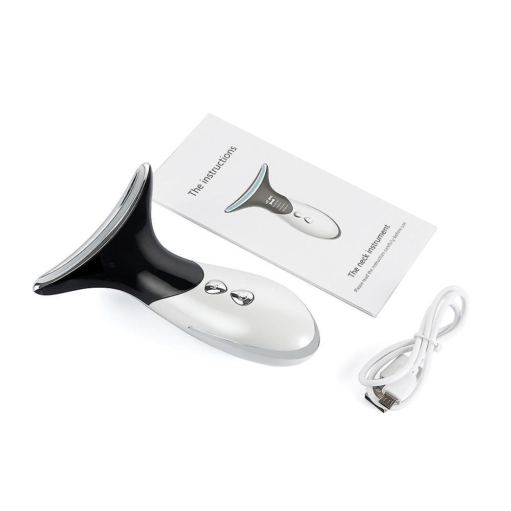 Ems Ion Photon Warm Therapy Neck Wrinkle Removal Vibration Massager Face Lifting Beauty Device Anti Forehead Lines Double Chin