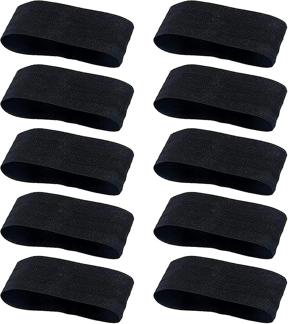 10 יחידות כדורגל סרטי זרוע שחורים, רצועת אבל של רצועות זרוע שחורות אלסטיות, לולאה שחורה