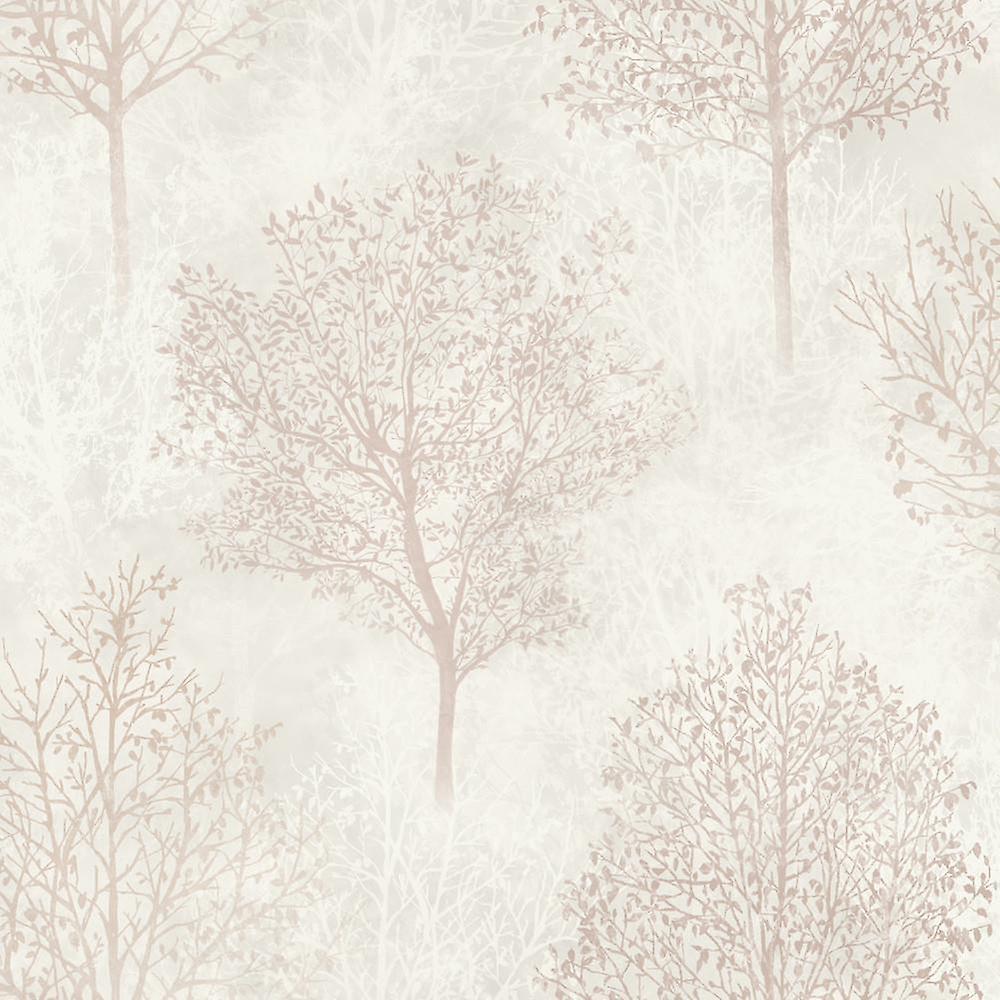 Arthouse Wonderland Mono Natural Silver Wallpaper