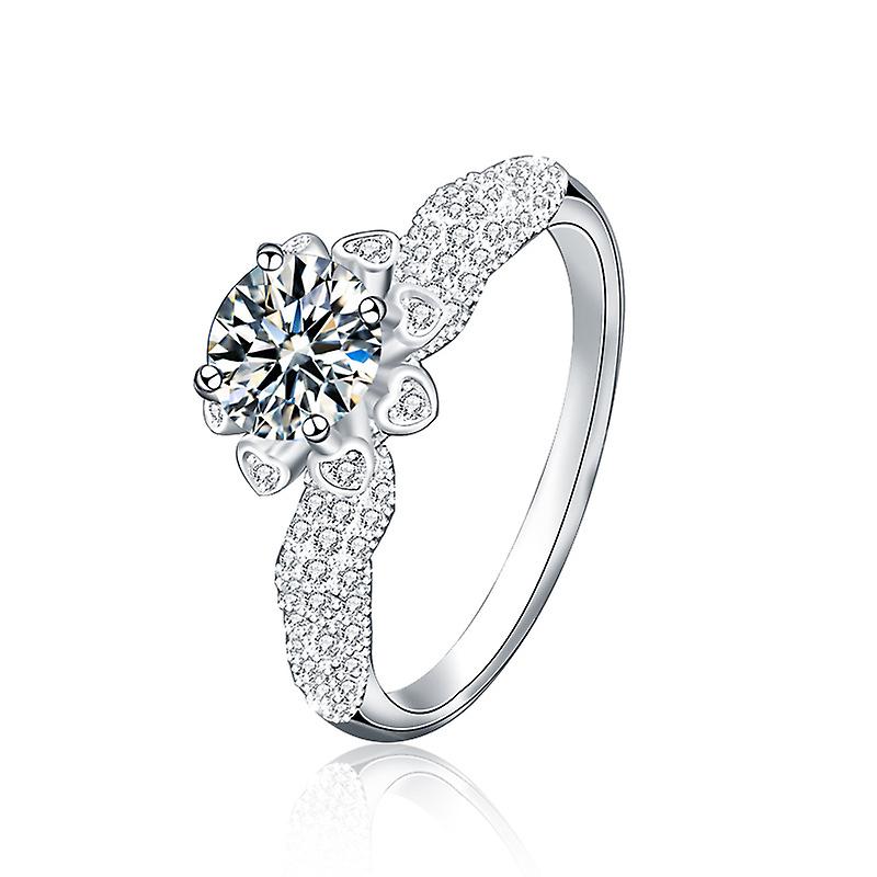 925 Sterling Silver Moissanite Ring
