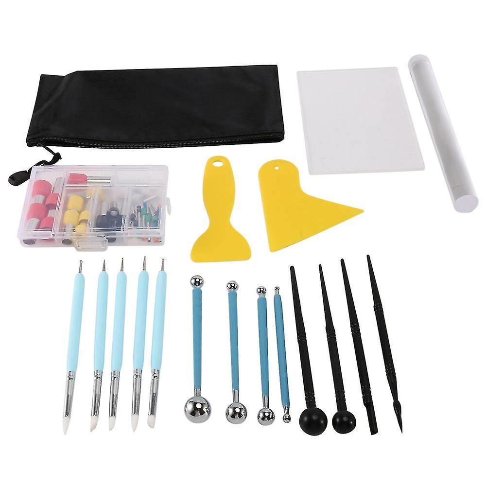 58pcs Polymer Clay Tools Modelling Tool Set Sculpting Tool Kit For Diy Clay Ceramic Crafts For Craf