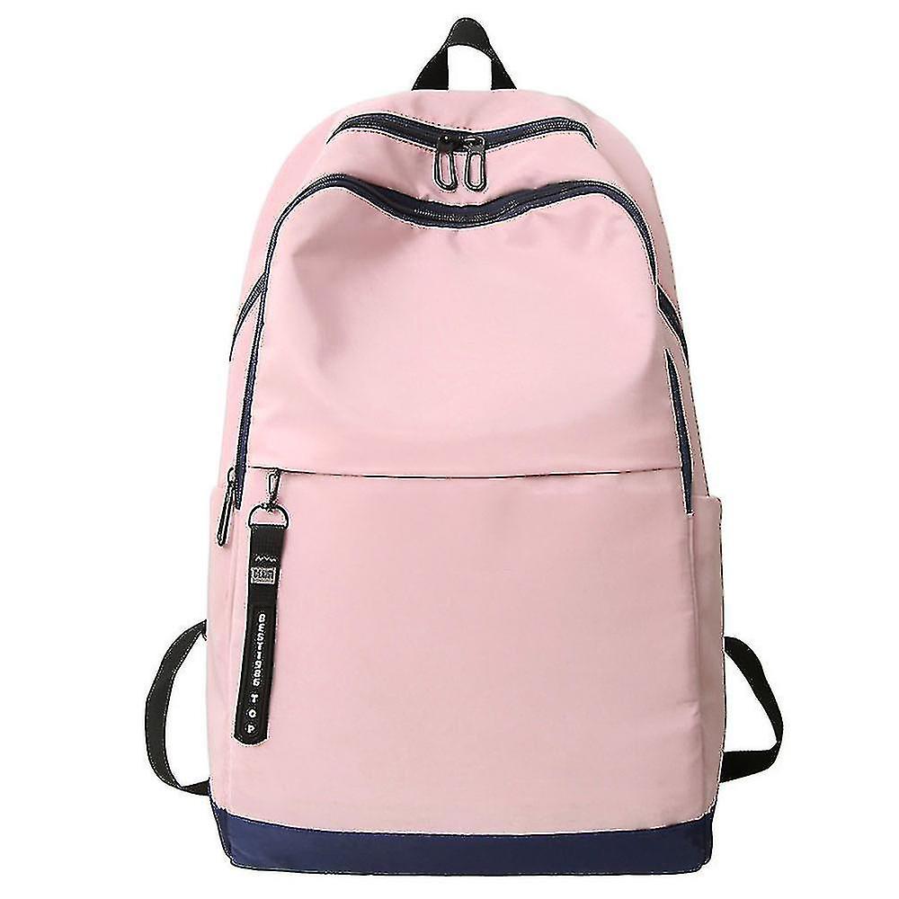 College Students Backpack Korean Version Solid Ribbon Lovers Backpack Outdoor Travel Backpack Male