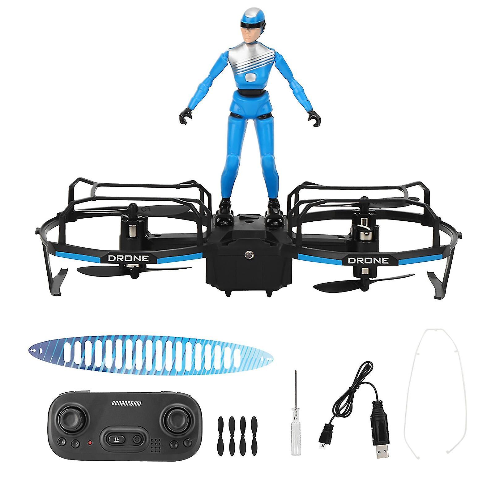 E020 2axle Rc Stunt Paraglider Drone Altitude Hold Mode Drone Quadcopterblue