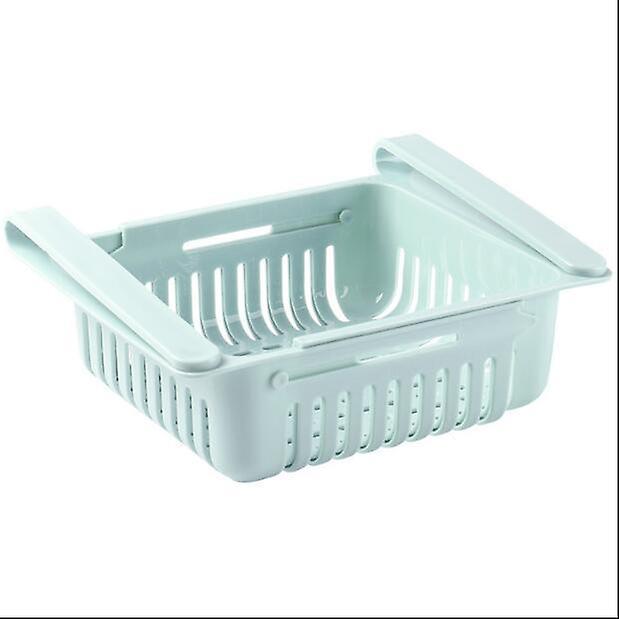 kitchen refrigerator organizers storage rack freezer shelf holder kitchen cabinet space-saving organization baskets for,blue,1 pac